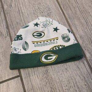 🏷 3/$15 or 5/$20 NFL Green Bay Packers football white & green infant hat 0-3 M
